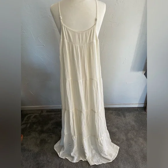 NWT LC Lauren Conrad White Maxi Bohemian Dress Size XL - Picture 5 of 9
